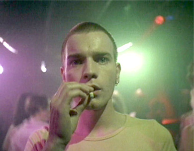 Renton in the club in Trainspotting